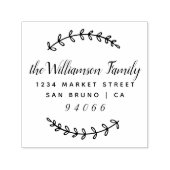 Stilvolle Script & Rustic Branches Rücksendeadress Permastempel (Design)