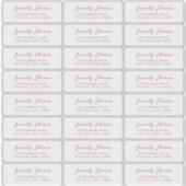 Stilvolle Script-transparente Rücksendeadresse Aufkleber (Vorderseite)