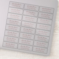 Stilvolle Script-transparente Rücksendeadresse