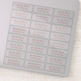 Stilvolle Script-transparente Rücksendeadresse Aufkleber