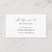 Stilvolle Script Wedding Website Online RSVP Card Begleitkarte (Vorderseite)