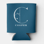 Stilvolle Scroll Letter C Monogram mit Nachname Dosenkühler (Vorderseite)