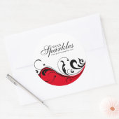 Stilvolle Scroll Packaging Stickers (Umschlag)