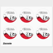 Stilvolle Scroll Packaging Stickers (Blatt)