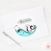 Stilvolle Scroll Packaging Stickers (Umschlag)