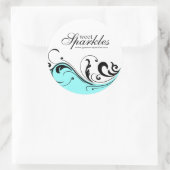 Stilvolle Scroll Packaging Stickers (Tasche)