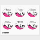 Stilvolle Scroll Packaging Stickers (Blatt)