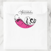 Stilvolle Scroll Packaging Stickers (Tasche)