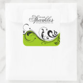 Stilvolle Scroll Packaging Stickers (Tasche)