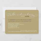 Stilvolle Scrolls 3 Foto Collage Graduation Party Einladung (Rückseite)