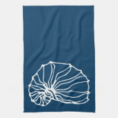 Stilvolle Sea Muschel - Aquamarines Thema der blau Geschirrtuch (Vertikal)