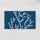 Stilvolle Seetang Muster - Ocean Theme - Aquamarin Visitenkarte (Rückseite)