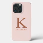 Stilvolle Serifenmonogramm-Bezeichnung schlichter Case-Mate iPhone Hülle (Rückseite)