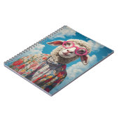Stilvolle Sheep Pink Brille floral AtReifen Blue S Notizblock (Linke Seite)