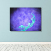 Stilvolle Sicht auf DNA-Stränge Leinwanddruck (Insitu (Holzboden))