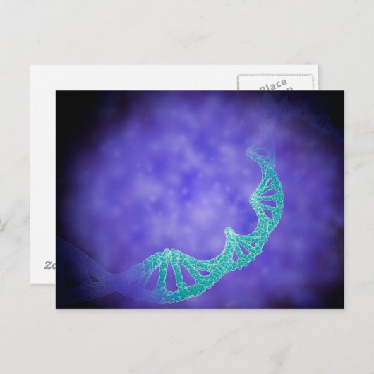Stilvolle Sicht auf DNA-Stränge Postkarte (Vorne/Hinten)
