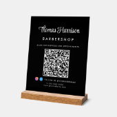 Stilvolle Signatur Script QR Code Business Black Acrylschild (Winkel)