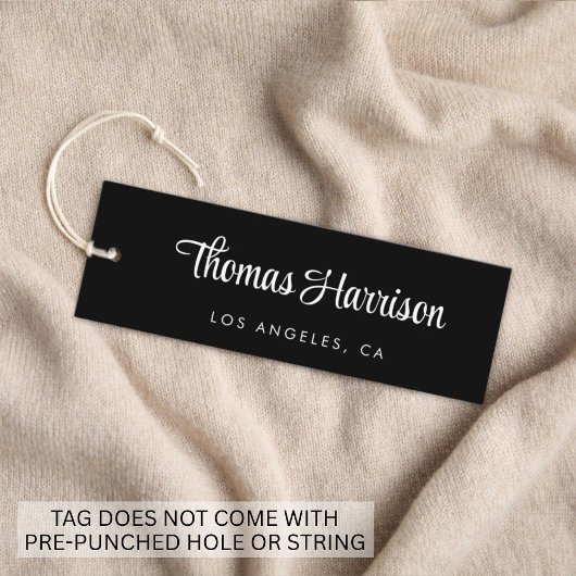 Stilvolle Signature Script Black Hang Tag