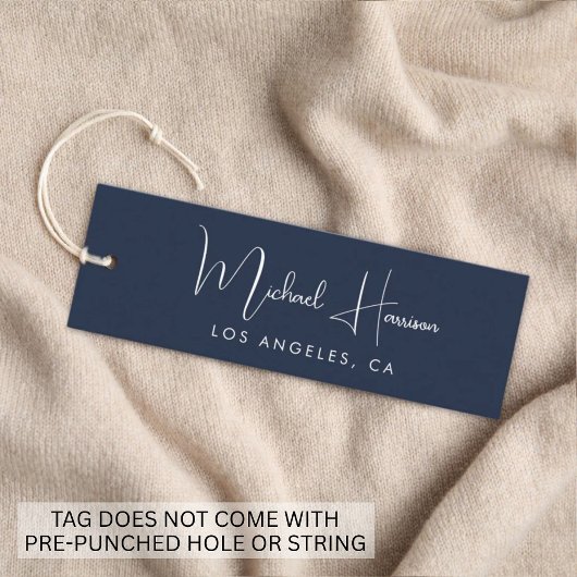 Stilvolle Signature Script Blue Hang Tag