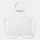 Stilvolle Signature Script Monogram White Schürze (Vorderseite)