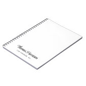 Stilvolle Signature-Script-Monogramm Notizblock (Linke Seite)