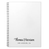 Stilvolle Signature-Script-Monogramm Notizblock (Vorderseite)