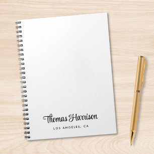 Stilvolle Signature-Script-Monogramm Notizblock