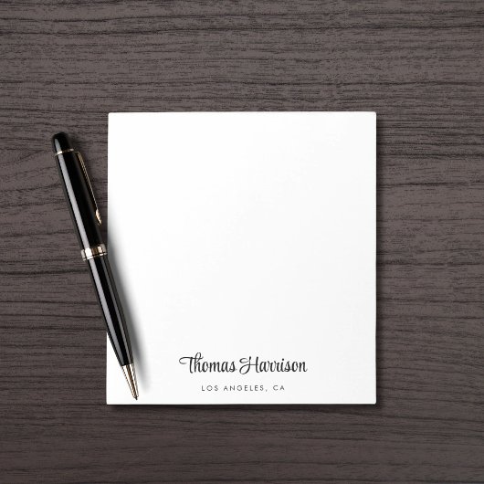 Stilvolle Signature-Script-Monogramm Notizblock