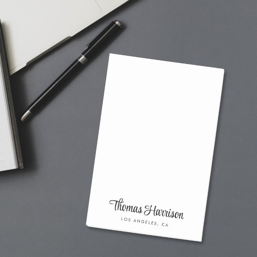 Stilvolle Signature-Script-Monogramm Post-it Klebezettel