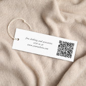 Stilvolle Signature Script QR Code Hang Tag