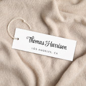 Stilvolle Signature Script QR Code Hang Tag