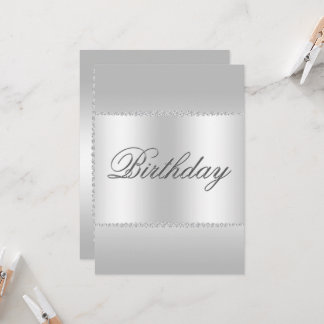 Stilvolle Silber & Gems zum Geburtstag Einladung