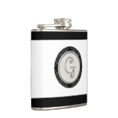 Stilvolle silberne Monogramm-Initiale G Flachmann (Rechts)