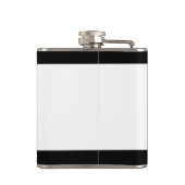 Stilvolle silberne Monogramm-Initiale G Flachmann (Rückseite)