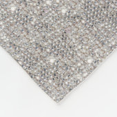 Stilvolle silberne Paillette, Bogen u. Band Fleecedecke (Ecke)