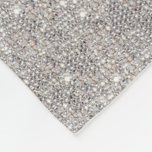 Stilvolle silberne Paillette, Bogen u. Band Fleecedecke (Ecke)