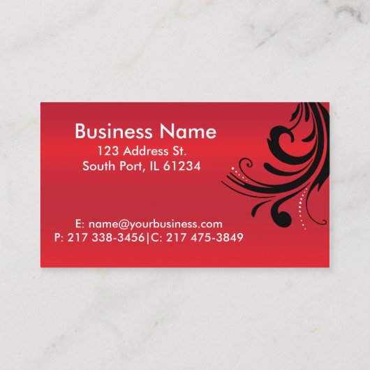 Stilvolle Silhouette Frauenhaus Stylist | Rot Visitenkarte (Rückseite)