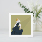 Stilvolle Silhouette Glam Mode Art Karte (Stehend Vorderseite)