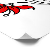 Stilvolle Silhouette mit hübscher Frau Poster (Ecke)