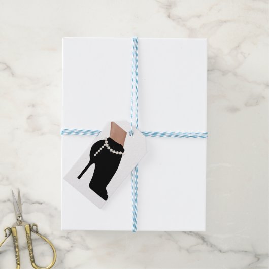 stilvolle Silhouette schöne Frauenschuhe High Heel Geschenkanhänger (Mit Garn)