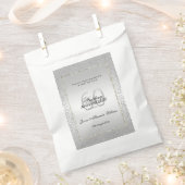 Stilvolle Silver Confetti 60. Diamant Wedding Geschenktütchen (Ausgeschnitten)