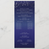 Stilvolle Silver Confetti Dots | Blue - Programm (Rückseite)