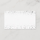 Stilvolle Silver Confetti Dots - Details zur Hochz Begleitkarte (Rückseite)