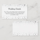 Stilvolle Silver Confetti Dots - Details zur Hochz Begleitkarte (Vorne/Hinten)