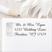 Stilvolle Silver Confetti Dots | Weißer Hintergrun (Insitu)