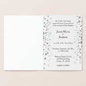 Stilvolle Silver Confetti Dots | Weißer Hintergrun Folienkarte (Innenseite)