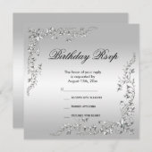 Stilvolle Silver Dekoration Geburtstag UAWG (Vorne/Hinten)