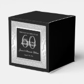 Stilvolle Silver Diamonds 60. Hochzeitstag Geschenkschachtel (Rückseite)