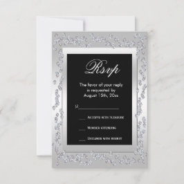 Stilvolle Silver Diamonds 60. Wedding RSVP