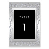Stilvolle Silver Diamonds 60. Wedding Tischnummer (Rückseite)
